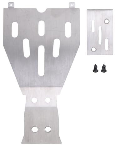 RiToEasysports Placa de Patrón, Placa Protectora de Protección de Protección de Chasis de Acero Inoxidable para el Modelo de Automóvil de Control Remoto 1/10