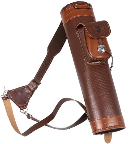 Tressify Archery Back Quiver, Leather Arrows Holder, Storage, 12X12X52Cm