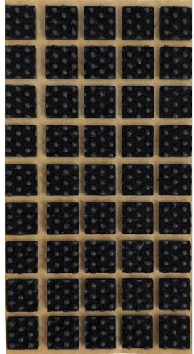 Gedotec Halkfria kuddar, 15 x 15 mm, svart – filtglidare, självhäftande, 4–5 mm tjock – 45 stycken – kvadratisk filt – tillverkad i Europa – luktfritt golvskydd för stolar, bord och möbler