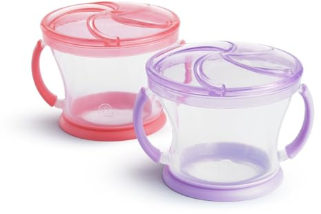 Munchkin 2 Pack Atrapador Colación Bebé | Rosa/Morado