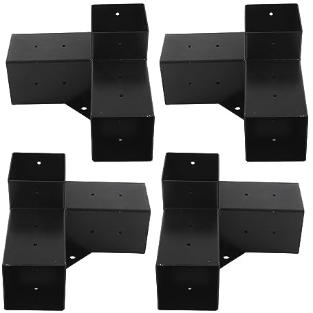 RASTKY Kit de Matériel de Support de Poteau de Pergola Antirouille, Assemblage simplifié pour Jardins et Cours (4PCS)