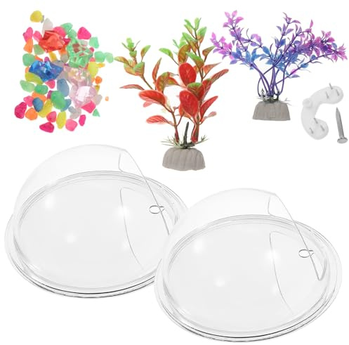 Homoyoyo Wall Mounted Hanging Fish Tank Aquarium Bowl Made of Premium Acrylic with Creative round Design for Home Decor, Easy Installation, Suitable for Fish and Plants Assorted style