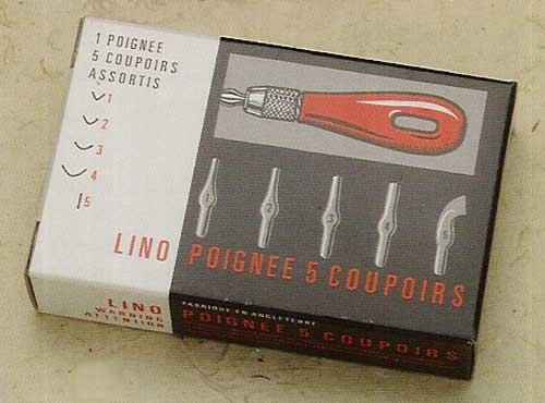 Daler Rowney Lino Cutters - Set of 5 cutters and one handle
