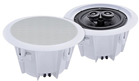 e Audio Enceinte de Plafond 2 Voies 180 W Blanc 8