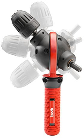 kwb Winkelbohr-Aufsatz, kompakter Winkel-Bohrer mit 360 Grad Bohrkopf, schwarz