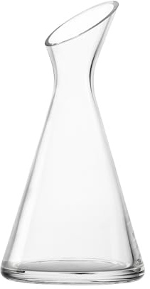 Stölzle Lausitz Schräghalskaraffe One for All 1,00 l – Glaskaraffe für Wasser, Saft, Milch & Wein – Handgefertigte Weinkaraffe aus mundgeblasenem Kristallglas – Spülmaschinengeeignet & Made in Germany