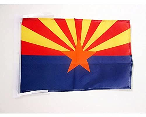 AZ FLAG Drapeau Arizona 45x30 cm Américain Polyester 100D Cordelettes | Usage intérieur et extérieur Drapeau décoratif coutures doubles et bords renforcés