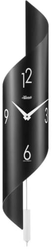 Hermle 70944-292200 Moderne Wanduhr Savanna II, Quarz Schwarz-Weiß