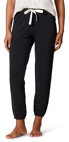 Amazon Essentials Pantaloni da jogging da donna leggeri in spugna (disponibili in taglie forti), nero, M