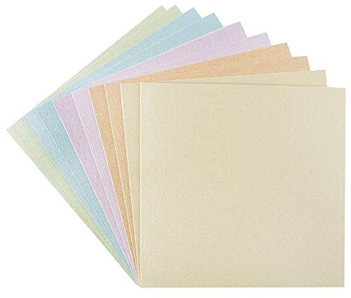 Ideen mit Herz Klappkarten-Set blanko | edel geprägt | 10 Faltkarten (240 g/m²) + 10 weiße Umschläge (120 g/m²) | (PrägungWien | Pastelltöne, 16 x 16 cm)