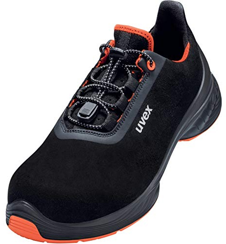 Uvex 1 G2 arbetsskor – säkerhetsskor S2 SRC ESD – svart/orange – bred 14/extra bred, - Svart orange - 44 EU