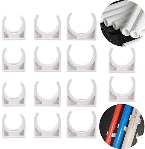 Zaky 50-teilige PVC-Quick Schellen PVC-Kabelkanalanschlüsse 32 mm, 25 mm, 20 mm Innendurchmesser
