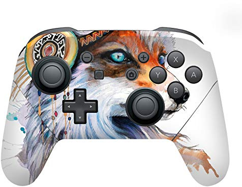 Head Case Designs Officially Licensed Pixie Cold Fox Art Mix Vinyl Sticker Gaming Skin Decal Cover Compatible With Nintendo Switch Pro Controller