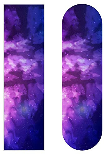 Starry Sky Purple Galaxy Skateboard-Griptape, Schleifpapier, Longboard, Aufkleber, Scooter, Deck, Sandpapier, 2 Stück