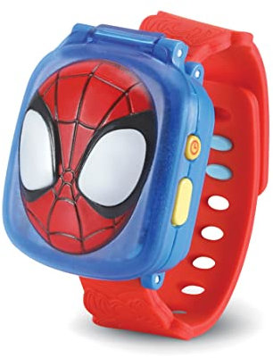 Vtech Spidey und Seine Super-Freunde - Lernuhr – Kinderuhr mit digitaler Anzeige, Timer, Stoppuhr, Wecker und lustigen Spielen – Für Kinder von 3-6 Jahren
