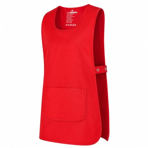 MISEMIYA Unisex rengöringsförkläde sanitär BZZ-868, röd, M