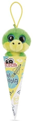 Glubschis Schultüte Kuscheltier Anhänger 9 cm, Einhorn Milky-Fee, Drache McDamon, Parko, Eule Rosina, Twila als Back to School Geschenk, Schlüsselanhänger mit großen Glitzeraugen (McDamon)