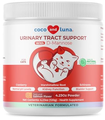 Cranberry for Cats - Soporte para incontinencia, Soporte del tracto urinario, infección urinaria para Gatos, Soporte para la vejiga, Polvo de 120 g