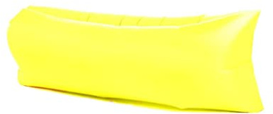 Generisch Aufblasbares Sofa, Wasserdichtes Luftsofa, Sofa Aufblasbar Reißfestem Gewebe von bis zu 200kg, Tragbares Wasserdichtes Aufblasbare, Air Lounger für Camping, Park, Strand, Hinterhof(gelb)