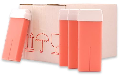 Haus-Held® Rosenwachs für empfindliche Haut - 24 Stück - 100 ml - Enthaarungswachs - Heißwachs zur Haarentfernung - Universelle Rolleneinheit für Wachserhitzer