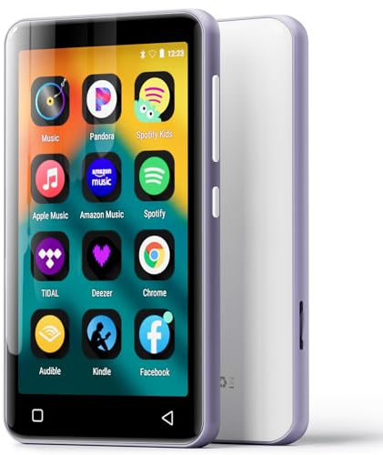 innioasis Lettore MP3 da 80 GB con Bluetooth e WiFi, lettore MP3 per bambini con Spotify, Spotify Kids, Pandora, Audible, lettore musicale touch screen da 4 pollici con controllo genitori, fino a 1 TB