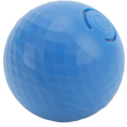 Alomejor Automatisiertes Rollspielzeug, LED-Licht, Bewegungssensor, Interaktiver Haustierball mit TPU für Aktive oder Gelangweilte Hunde (Blue)