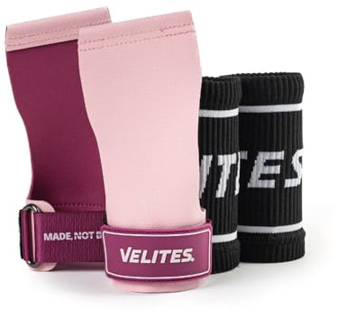 Velites | Maniques Quad Ultra + Bandeaux de Poignets + Sac de Transport | Plus de Grip, Plus de répétitions | Utiliser sans magnésium | Cross Training et Entraînement Fonctionnel