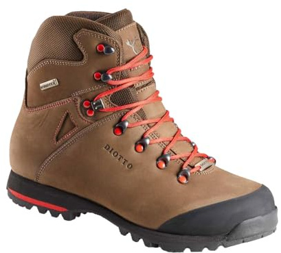 DIOTTO Botas de caza y trekking COLORADO, piel nobuck marrón, impermeables y transpirables (Marrón, Sistema tallas calzado EU, Adulto, Números, mediano, 42)