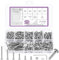 450 Pz Set di Viti M3, Bulloni e Dadi Set, Viti a Testa Cilindrica con Esagono Incassato, Kit di Assortimento di Bulloni a Testa Tonda Esagonale e Dadi e Rondelle (M3)