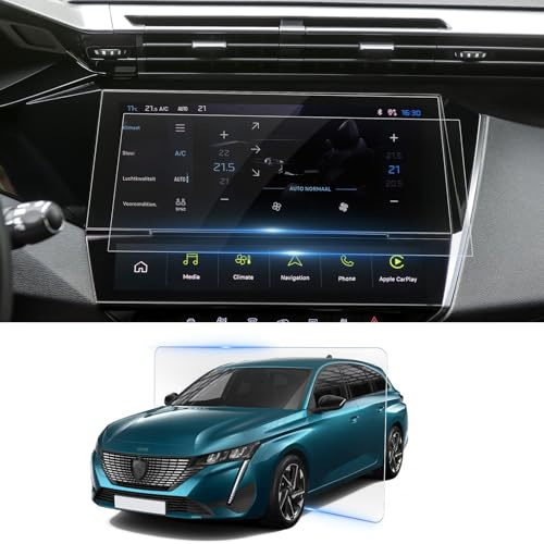BSTW Compatible avec Peugeot 308 308 SW 408 2022 2023 2024 2025 Film de protection Peugeot 10 Pouces i-Cockpit Nano Film pour Navigation 6H Anti-rayures [2 pièces]