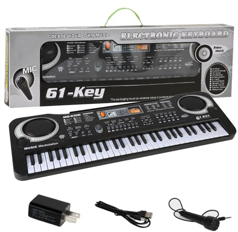 Instrument Électronique pour -TS Clavier De Piano 61 Touches - Jouet De Piano À Clavier Musical 61 Touches,Clavier De Piano Éducatif d'apprentissage Précoce, Portable, Éducatif