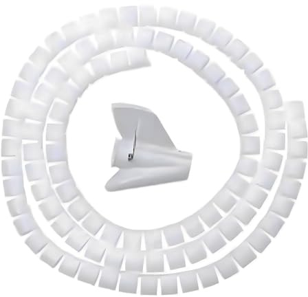 EzySup wire tidy tube,16mm-1.5m,cable management sleeve for TV,PC,Computer,White
