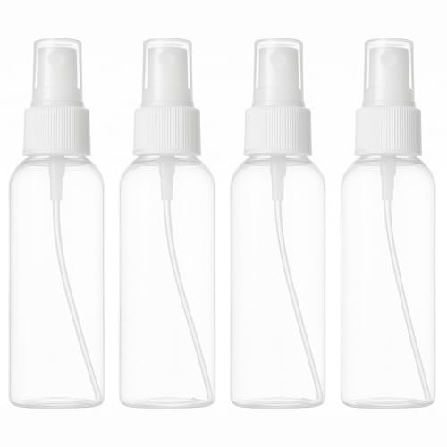 4 PCS 20ML Flacone Spray Vuoto, Spray Bottle, Bottiglia Spray Portatile in Plastica Trasparente, Spruzzini Nebulizzatori Vuoti, Ricaricabile e Riutilizzabile per Viaggi, Cosmetici e Altri Liquidi