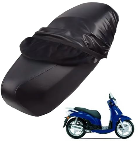 genérico Cuero Funda Asiento Moto Compatible con Kymco People S 125 2004-2010,Resistente al Agua y al Polvo, protección para Todas Las Estaciones(Black)