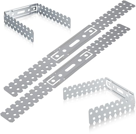 100Pcs Hinge Drylining Brackets, Steel Drywall Bracket, 295mm x 30mm Galvanised Mild Steel Wall Mount for Wall Ceiling Timber Joint DIY Project
