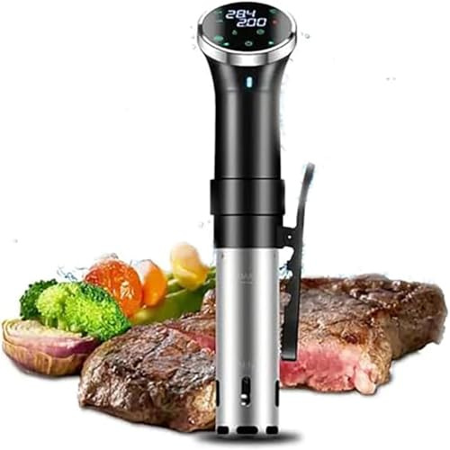 Pveanns Machine sous Vide, Machine de Cuisson Lente avec écran LCD, contrôle Intelligent Via Application, contrôle de la température de 77 à 203 °F, Chauffage Rapide, Cuisson Anti-dessèchement