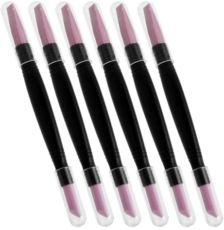 Veemoon 6piezas Bolígrafo Exfoliante de Doble Punta Herramientas para Pulir Uñas Lijadora de Uñas Portátil Quitacutículas Removedora de Piel Muerta para Manicura
