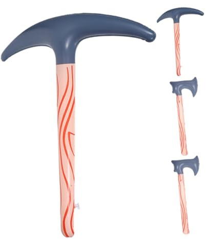 Mikikit 4pezzi Asce Gonfiabili per Halloween Accessori per Costumi Decorazioni per Feste Oggetti di Scena Horror Giocattoli Gonfiabili