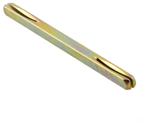 Desiumite Verzinkte Vierkant-Eisenspindel 85-130 mm, 8 mm Kerbstift zur sicheren Befestigung von Tür- oder Fenstergriffen, verzinkte Ersatzstange (130 mm)