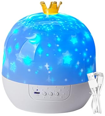 Camera Da Con Proiettore Stellare - Lampada Rilassante A 360 Gradi, Proiettore Da Soffitto Girevole Con Musica, Ideale Per Il Riposo Prima Di Andare A Dormire Nella Cameretta Dei Bambini | Buona