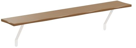 Loch & Skye Loby Curved Radiator Shelf with Foil Insulation - MDF Wooden Floating Radiator Shelf No Drilling with Brackets - No-Drill Over Radiator Shelves for Heat Circulation (Pine, 40cm)
