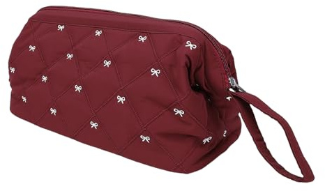 Xiuganpo Borsa Viaggio per Strumenti per Capelli, Custodia Trasporto Trapuntata per Strumenti per Capelli con Ampia Apertura Robusta, Design di Grande capacità, Custodia Efficiente e (rosso)
