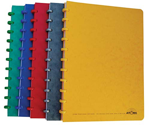 Klassisches Atoma Notizbuch, A4, Karton, 100 Blatt, liniert, Blau beweglich