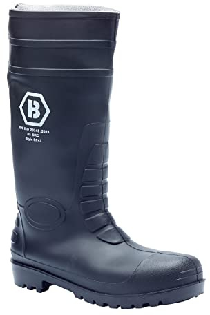 Blackrock Steel Toe Cap Wellingtons, Waterproof Safety Wellies, Knee High, Wide Calf Wellington Boots For Men and Women, Work/Safety Boots, Warm Fishing Wellies