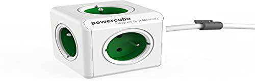 Allocacoc PowerCube Extended Type E Intérieur 5sortie(s) CA 1.5m Vert multiprise - Multiprises (Intérieur, 1,5 m, 5 Sortie(s) CA, Type E (FR), Vert, CE, KEMA FR)
