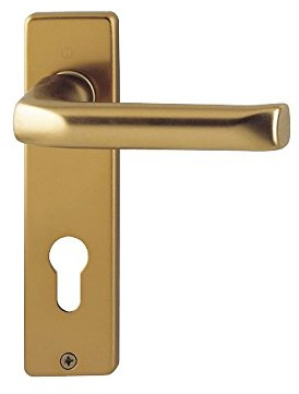 HOPPE Kurzschild Türdrückergarnitur für den Wohnbereich Aluminium F4 Bronze London 113/202KP PZ - Garnitur