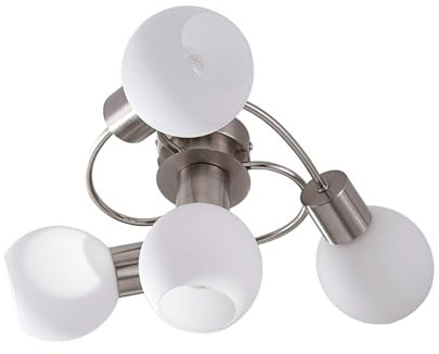 Lindby Plafoniera dimmerabile (Moderno) colore Grigio, in Vetro ad es. Soggiorno & Sala da pranzo plafoniera lampada