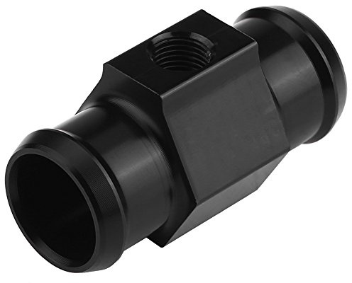 Adaptador del sensor de temperatura del agua de la motocicleta, medidor de temperatura del agua de aluminio de Keenso Adaptador del sensor del radiador de tubería conjunta con 2 abrazaderas(22mm)