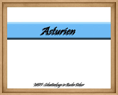 MDF-Leerrahmen ASTURIEN speziell für Leinwandbilder BZW. Keilrahmenbilder im Format 40 x 50 cm. Schattenfugenrahmen in der Farbe: Buche Dekor. 10 Farben zur Auswahl