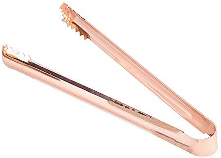 Ice Tongs POWERTOOL rostfritt stål mat tänger socker BBQ sallad bacon biff bröd kakklämma klämma verktyg (rosguld)